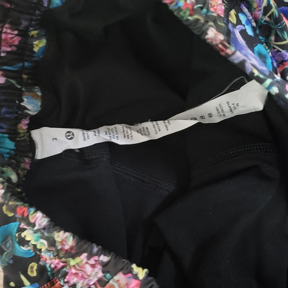 Lululemon Hotty Hot High-Rise SkirtFlowerscope Black Multi / Black Tennis Golf - Picture 8 of 11